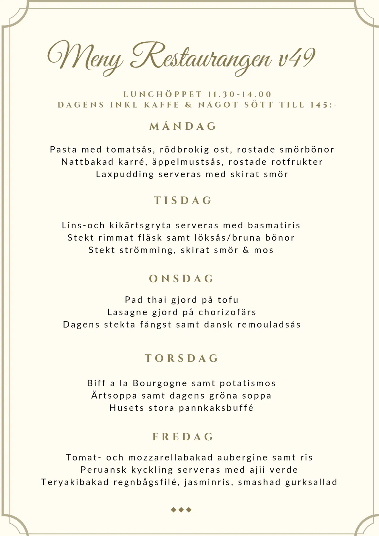 Meny vecka 49